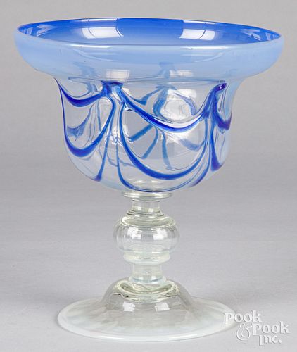 BLOWN GLASS FOOTED BOWLBlown glass 30eb6d