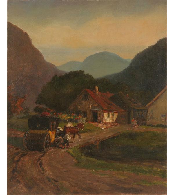 20th Century European cottage landscape