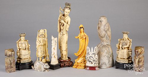 CHINESE COMPOSITION AND STONE FIGURESChinese