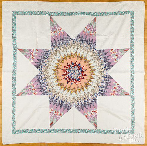 LONE STAR QUILT EARLY 20TH C Lone 30ebb2