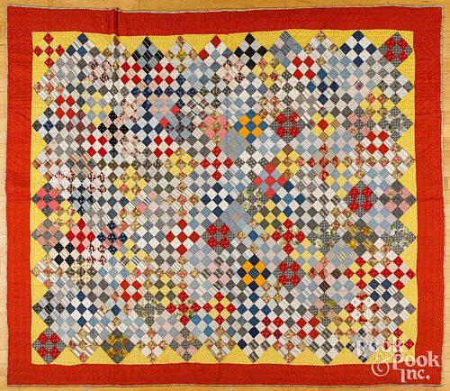 BLOCK PATTERN PATCHWORK QUILT  30ebb3