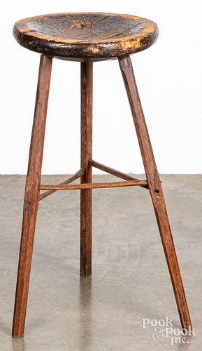 SPLAY LEG STOOL 19TH C Splay leg 30ebbc