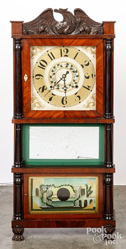 IVES TRIPLE DECKER MANTEL CLOCK  30ebc4