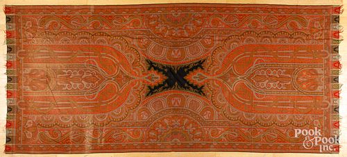 TWO PAISLEY SHAWLS, 19TH C.Two
