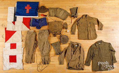 BOY SCOUT UNIFORM AND ACCESSORIES, EARLY