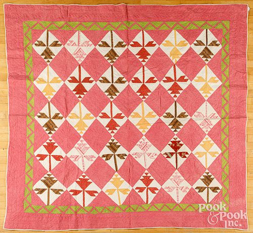 LILLY IN THE FIELD PATCHWORK QUILT  30ec5f