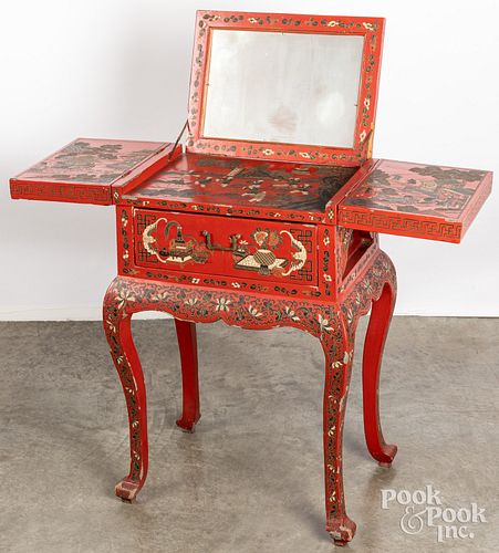 CHINESE LACQUER DRESSING TABLEChinese