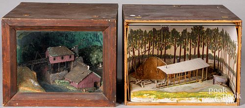 TWO WPA PROJECT DIORAMAS IN PLYWOOD 30ecd6