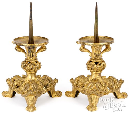 PAIR OF GOTHIC REVIVAL CANDLESTICKSPair 30ed0b