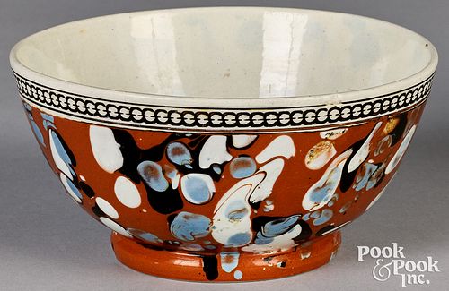 MOCHA WASTE BOWL, 19TH C.Mocha