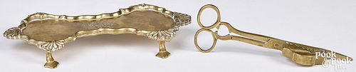 RARE QUEEN ANNE BRASS SCISSOR SNUFFER