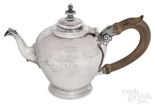 PHILADELPHIA SILVER TEAPOT, 1755-1756Philadelphia