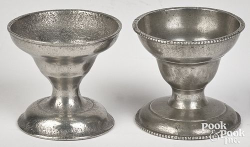 TWO PHILADELPHIA PEWTER SALTSTwo 30ee32