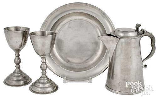 NEW YORK PEWTER COMMUNION SERVICE  30ee3d