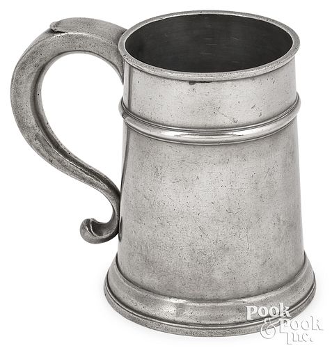 NEW YORK PEWTER QUART MUG, CA.