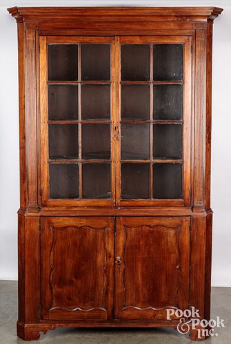 MAHOGANY TWO PART CORNER CUPBOARD  30ee70