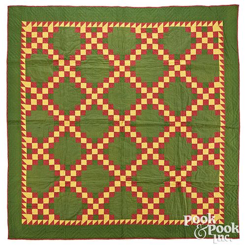 IRISH CHAIN QUILT LATE 19TH C Irish 30eea9