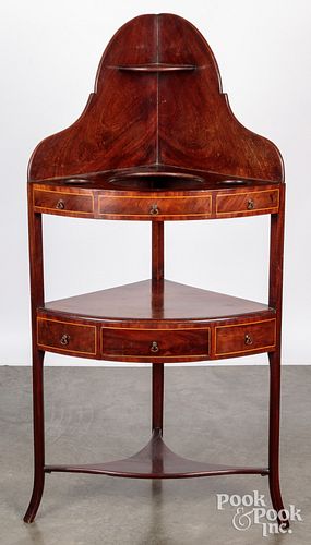 GEORGE III INLAID MAHOGANY CORNER 30eed0