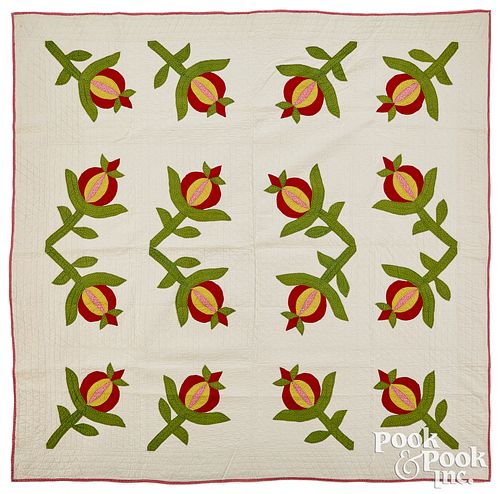 POMEGRANATE APPLIQU QUILT LATE 30ef08