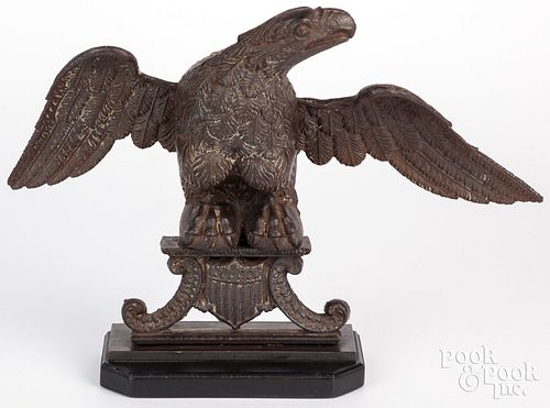 CAST IRON SPREAD WING EAGLE FINIAL,