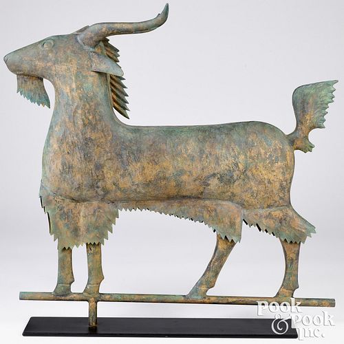 FULL BODIED COPPER GOAT WEATHERVANE  30ef7d