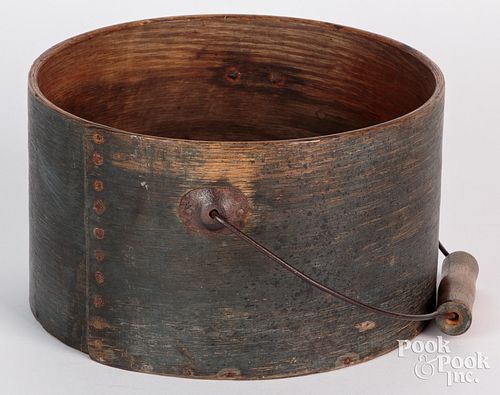 PAINTED BENTWOOD BUCKET, 19TH C.,