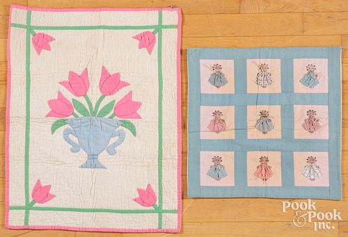 TWO DOLL QUILTS, 20TH C., TO INCLUDE