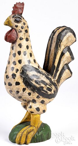 D M LUDWIG LARGE POLYCHROME ROOSTER 30f03e