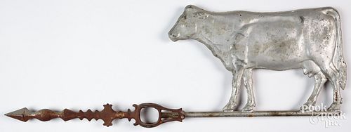 TIN COW WEATHERVANE EARLY 20TH 30f064