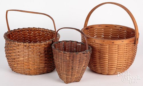 THREE SPLINT BASKETS 19TH AND 30f05f