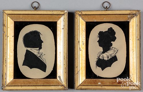 AFTER MOSES CHAPMAN, PAIR OF SILHOUETTES,