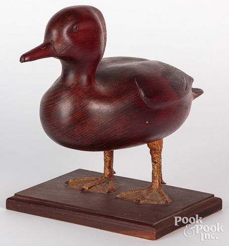 CARVED DECORATIVE HOODED MERGANSER