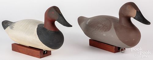 PAIR OF CANVASBACK DUCK DECOYS,