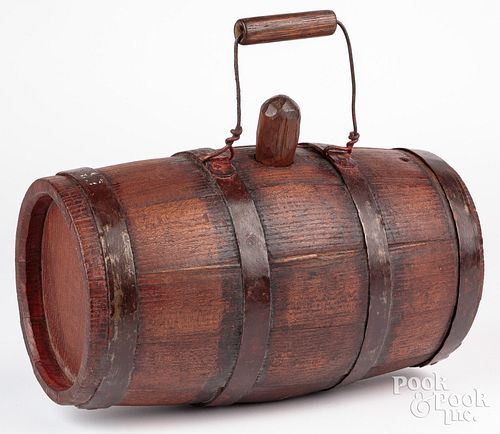 BARREL CASK, 19TH C., WITH BALE