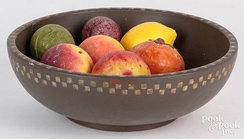 SEVEN PIECES OF STONE FRUIT, IN