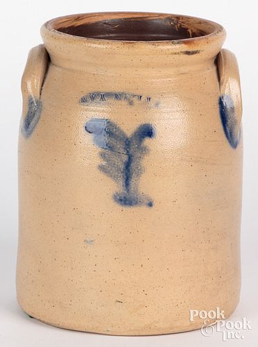 NEW YORK STONEWARE CROCK 19TH 30f12c