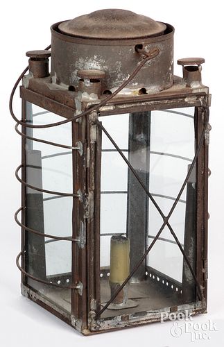 EARLY TIN CANDLE LANTERN, 19TH