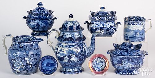 GROUP OF HISTORIC BLUE STAFFORDSHIRE  30f170