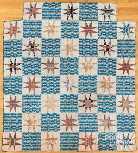 PENNSYLVANIA PATCHWORK STAR QUILT  30f197