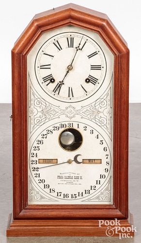 ITHACA CALENDAR CLOCK, 19TH C.Ithaca