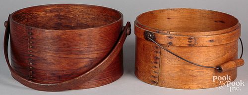 TWO SHAKER BENTWOOD CARRY BOXES  30f1d7