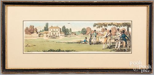 ENGLISH LITHOGRAPH OF A GAME OF