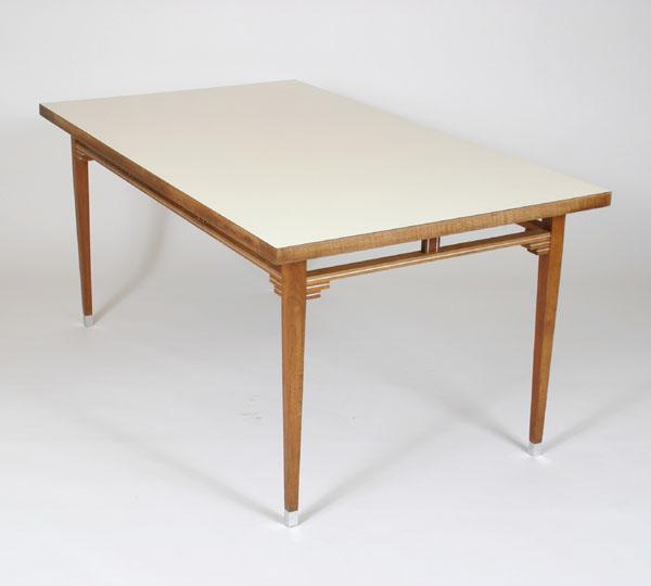 Mid Century modern dining table; laminate
