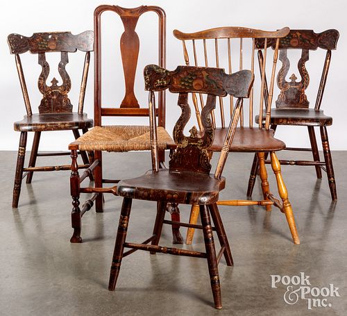 FIVE COUNTRY CHAIRS 18TH AND 19TH 30f277