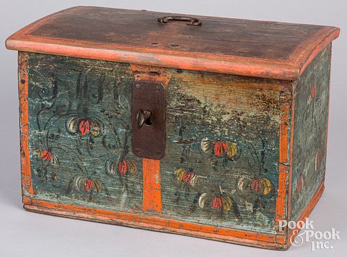 SCANDINAVIAN PAINTED LOCK BOX  30f2de