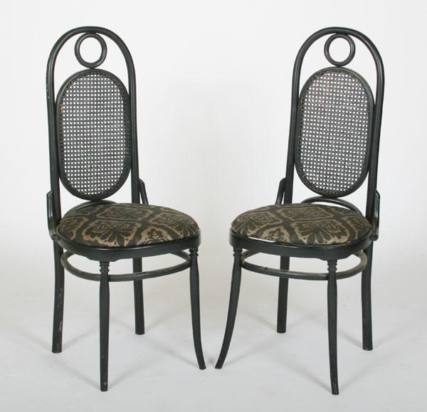 Pair Italian bentwood Thonet style 4e517