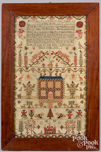 ENGLISH SILK ON LINEN SAMPLER  30f2eb