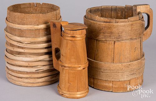 THREE PIECES OF WOODENWARE 19TH 30f2f7