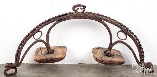 PAIR OF CONTINENTAL WROUGHT IRON