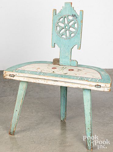SCANDINAVIAN PAINTED CHAIR TABLE  30f313